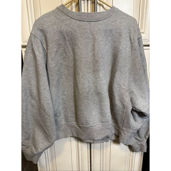 Frankie Shop Women's Crew Neck Oversized Pullover Sweatshirt Gray Medium - Picture 8 of 8